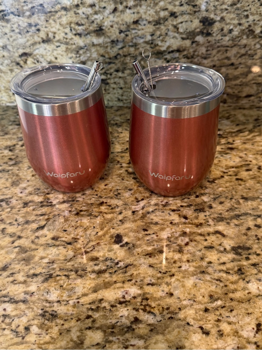 Insulated Wine Tumbler - Rose Copper (Set of 2)